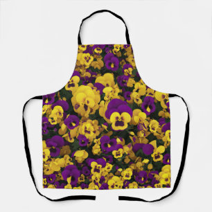 Gele en Paarse Pansies Schort