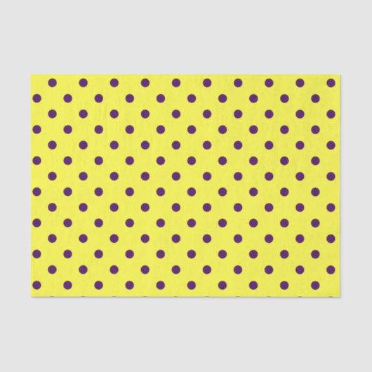 Gele en Paarse pokadots Tissuepapier (Voorkant)