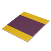 Gele en Paarse ripes Tegeltje (Zijkant)