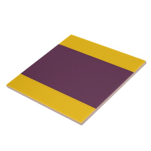 Gele en Paarse ripes Tegeltje (Zijkant)