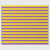 Gele en Paarse strepen Cadeaupapier (Vlak)