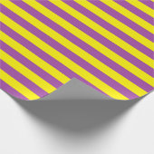 Gele en Paarse strepen Cadeaupapier (Hoek)