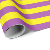 Gele en Paarse strepen Cadeaupapier (Rol Hoek)