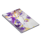 gele en paarse waterverf achtergrond notitieboek (Rechterzijde)