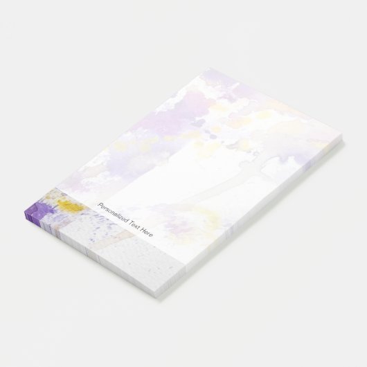 gele en paarse waterverf achtergrond post-it® notes (Schuin)