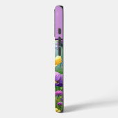 Gele en Paarse Wildflowers Monogrammed Case-Mate iPhone Case (Achterkant / Links)