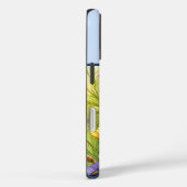 Gele en Paarse Wildflowers Monogrammed Case-Mate iPhone Case (Achterkant / Rechts)