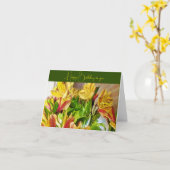 Gele en rode Alstroemeria bloemen Kaart (Gele Bloem)