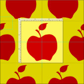 Gele en rode appels stof (Delen)