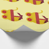 Gele en rode baby cadeaupapier (Hoek)