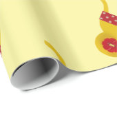 Gele en rode baby cadeaupapier (Rol Hoek)