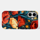 Gele en rode bloemen Botanische Print Case-Mate iPhone Case (Achterkant (horizontaal))