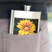 Gele en rode bloemen flacon (Voorbeeld)