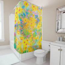  Gele en Rode Bloemen met Turquoise