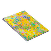  Gele en Rode Bloemen met Turquoise Notitieboek (Rechterzijde)