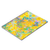  Gele en Rode Bloemen met Turquoise Notitieboek (Linkerzijde)