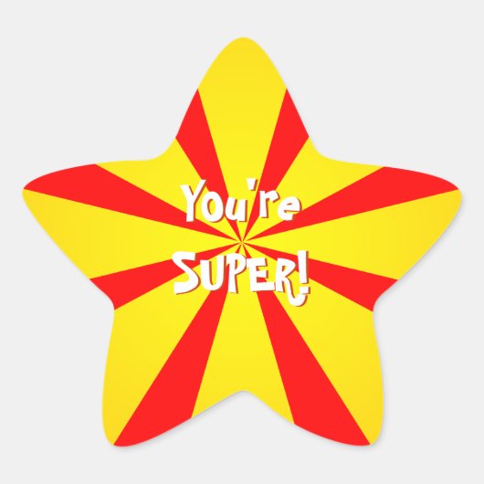 Gele en rode burst Stickers (Voorkant)