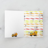 Gele en rode concrete mixer kaart (Binnen)