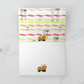 Gele en rode concrete mixer kaart (Binnen)