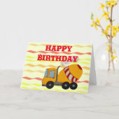 Gele en rode concrete mixer kaart (Gele Bloem)