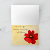 Gele en Rode Daglelie Pastel Gele Waterverfschilde Kaart (Binnen)