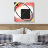 Gele en rode geometrische ontwerp omwikkelde canva canvas afdruk (Insitu (Slaapkamer))