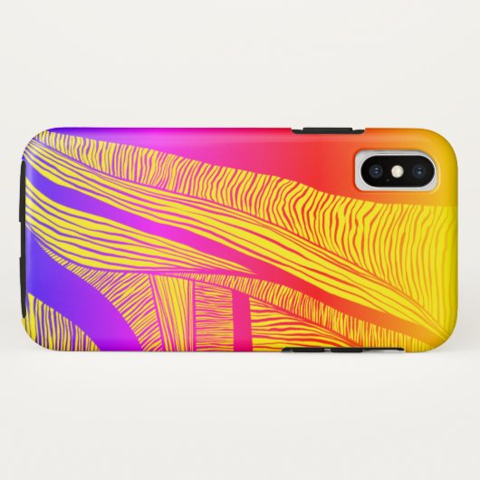 Gele en rode golven Case-Mate iPhone case (Achterkant (horizontaal))