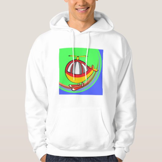 Gele en rode helikopter hoodie (Voorkant)