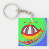 Gele en rode helikopter sleutelhanger (Voorkant)