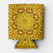 Gele en rode Kaleidoscoop Blikjeskoeler (Voorkant)