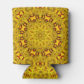 Gele en rode Kaleidoscoop Blikjeskoeler (Achterkant)