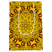 Gele en rode Kaleidoscoop Medium Cadeauzakje (Achterkant)