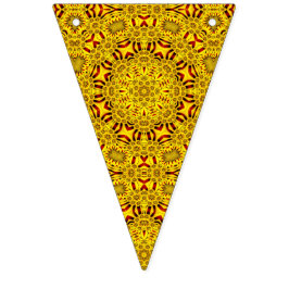 Gele en rode  Kaleidoscoop Vlaggetjes