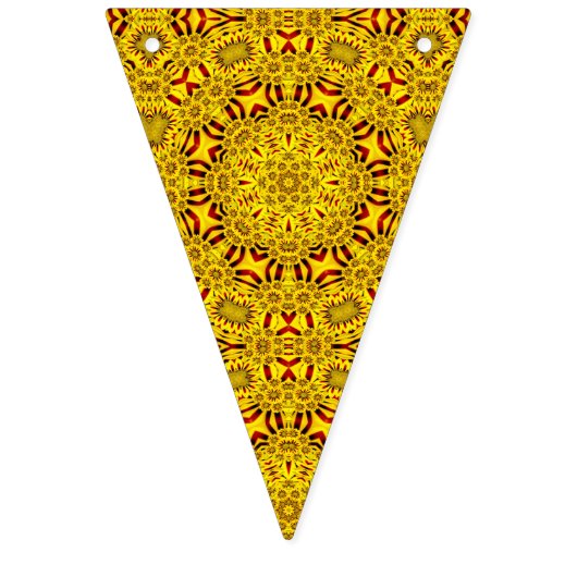 Gele en rode Kaleidoscoop Vlaggetjes (Zestiende vlag)