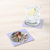 Gele en rode kardinalen kartonnen onderzetters (Insitu)