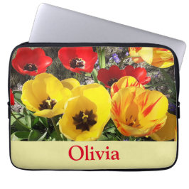 Gele en rode laptophoes laptop sleeve