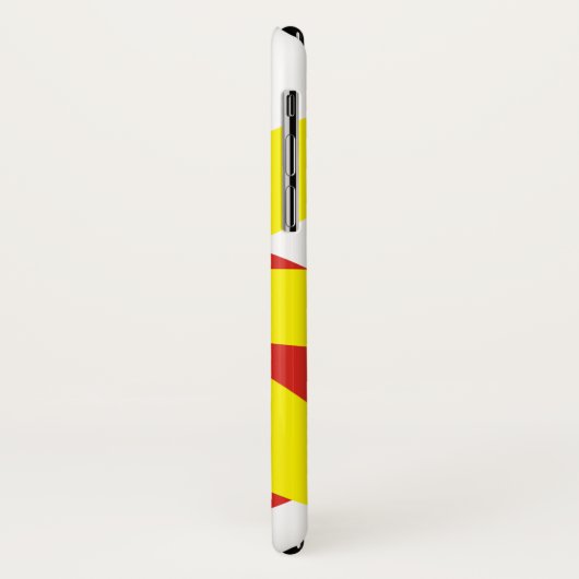 Gele en rode madeliefje bloem en naam bloemenkleur Case-Mate iPhone case (Achterkant/links)