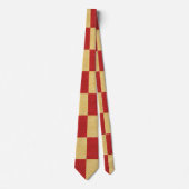 Gele en rode pleinen stropdas (Voorkant)
