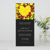 Gele en rode Rozen Weddenschap Kaart (Staand voorkant)