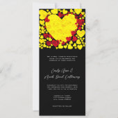 Gele en rode Rozen Weddenschap Kaart (Voorkant)