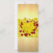 Gele en rode Rozen Weddenschap Kaart (Achterkant)