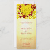 Gele en rode Rozen Weddenschap Kaart (Voorkant)