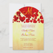 Gele en rode Rozen Weddenschap Kaart (Voorkant)