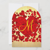 Gele en rode Rozen Weddenschap Kaart (Achterkant)