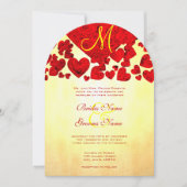 Gele en rode Rozen Weddenschap Kaart (Voorkant)