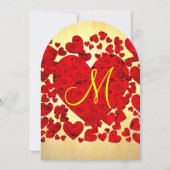 Gele en rode Rozen Weddenschap Kaart (Achterkant)