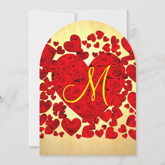 Gele en rode Rozen Weddenschap Kaart (Achterkant)