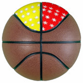 Gele en rode sneeuwvlokken basketbal (Rechts)