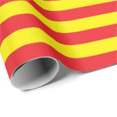 Gele en rode strepen cadeaupapier (Rol Hoek)