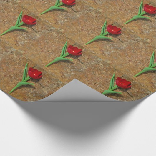 gele en rode tulp cadeaupapier (Hoek)